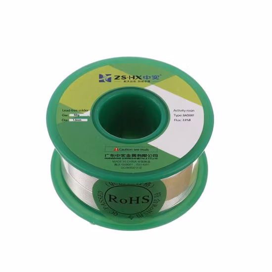 Condutividade térmica Fio de solda de 1,2 mm sem chumbo com menos respingos