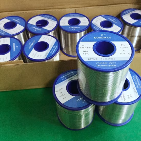 Sn63pb37 fio de solda de chumbo de ponto de fusão de alta pureza 0,8 mm